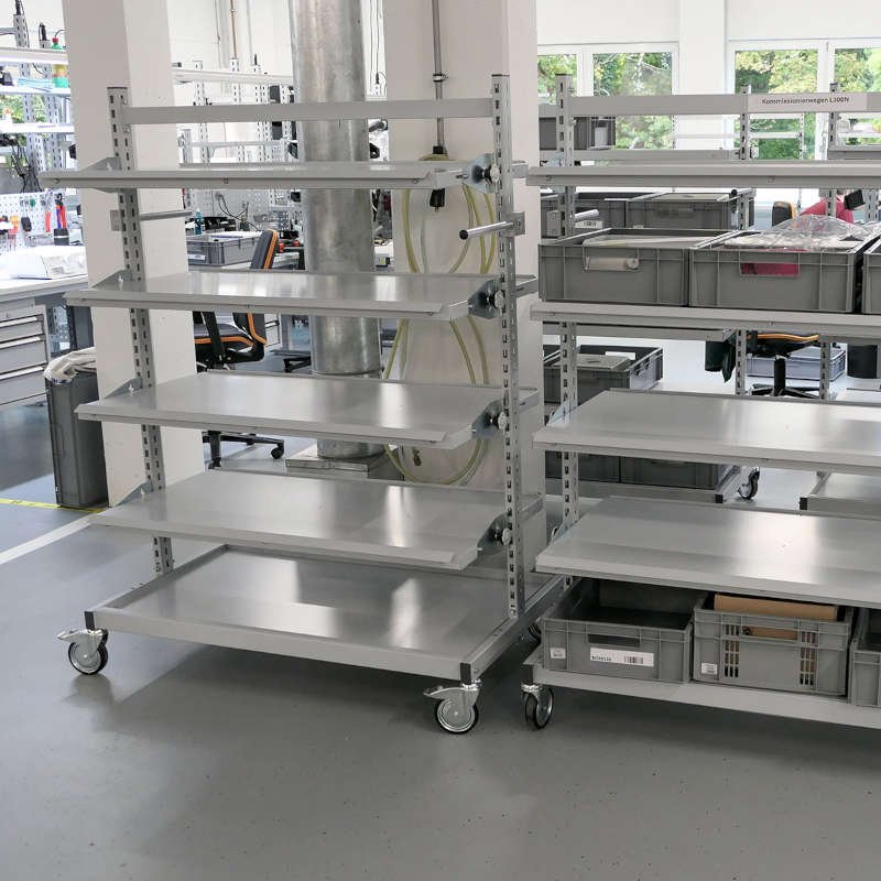 OTTOKIND mobile storage trolley with multiple shelf levels